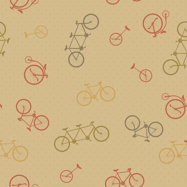 Wzór retro rower — Wektor stockowy