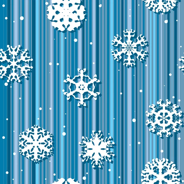 Flocos de neve Textura sem costura de inverno, padrão infinito —  Vetores de Stock