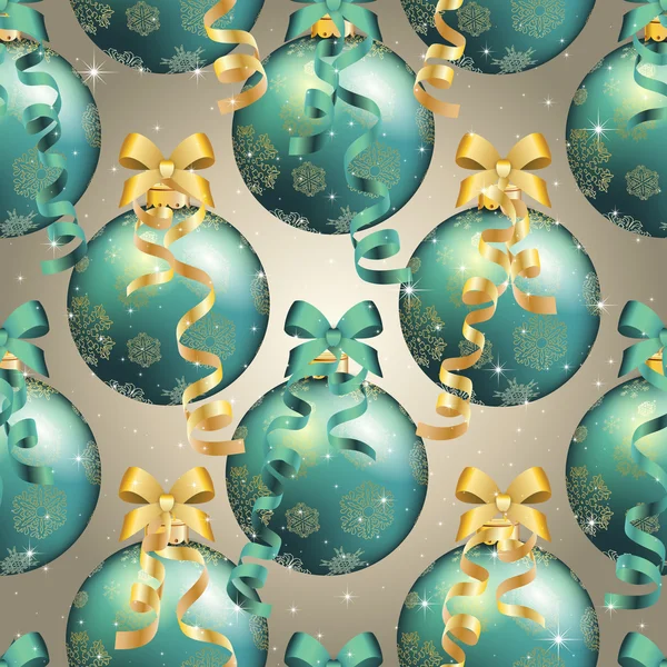 Modèle de Nouvel An avec balle. Papier peint Noël — Image vectorielle