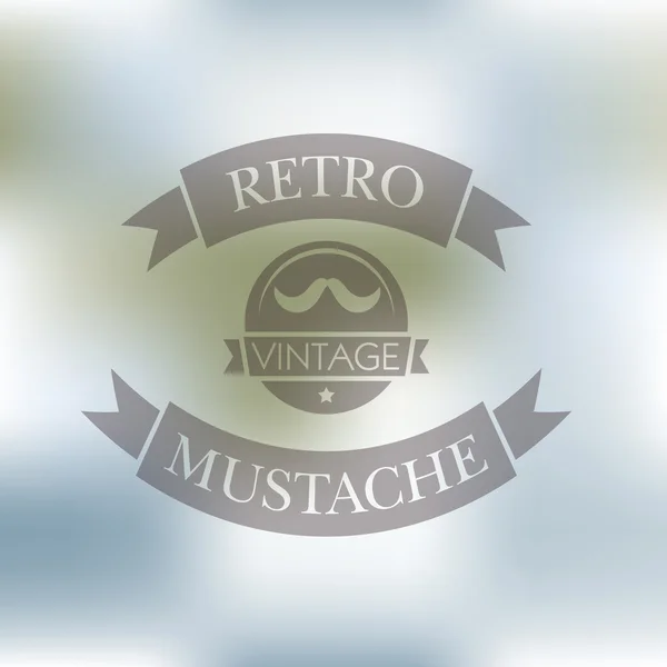 Moustache rétro fond hipster — Image vectorielle