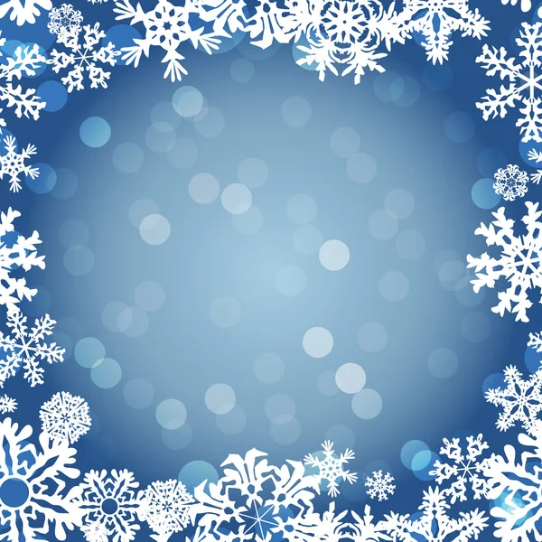Flocons de neige Bordure sans couture d'hiver, texture sans couture, motif sans fin — Image vectorielle