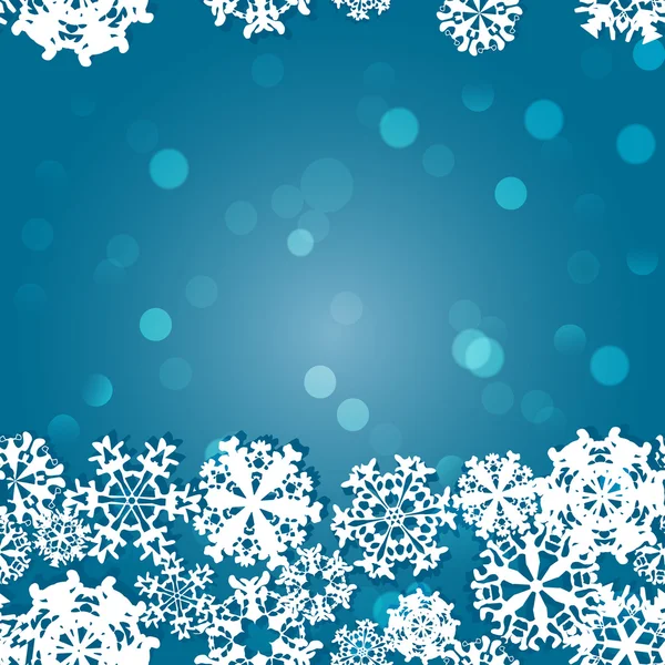 Snowflakes Winter seamless border, seamless texture, endless pattern — Stock Vector