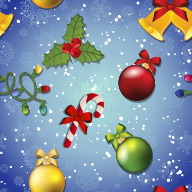 Noel ağacı oyuncak, ökse otu ve şeker ile yeni yıl kalıbı