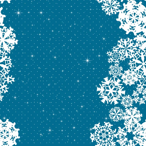 Flocos de neve Fronteira sem costura de inverno, textura sem costura, padrão infinito — Vetor de Stock