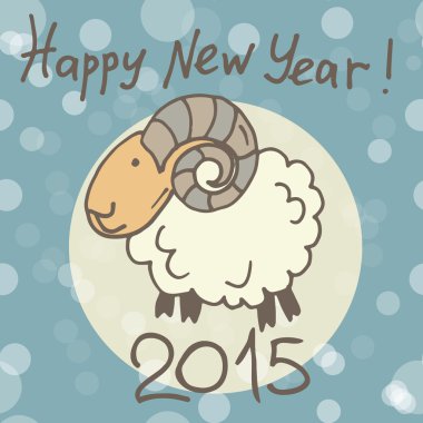 koyun ile tebrik kartı