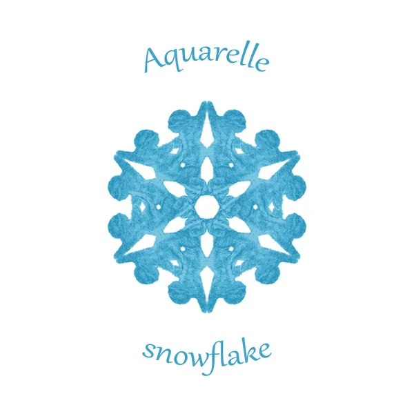 Aquarelle snowflake — Stock Vector