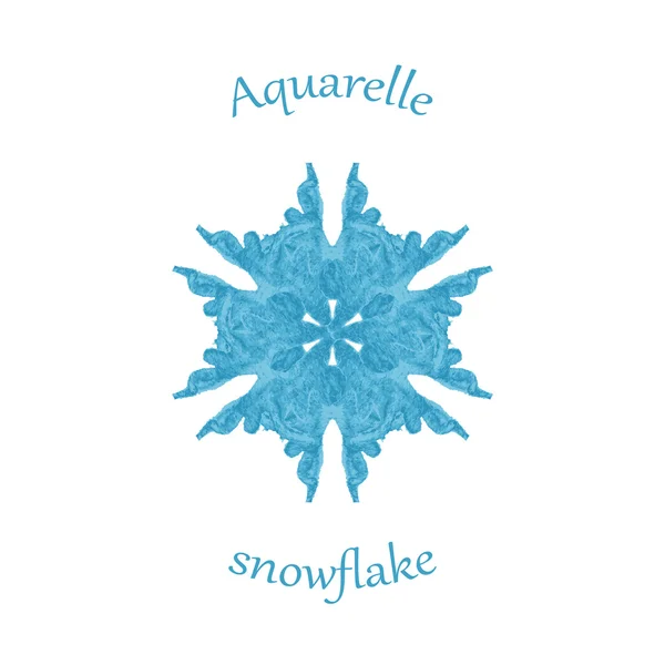 Flocon de neige Aquarelle — Image vectorielle