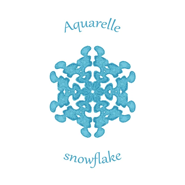 Aquarelle sneeuwvlok — Stockvector