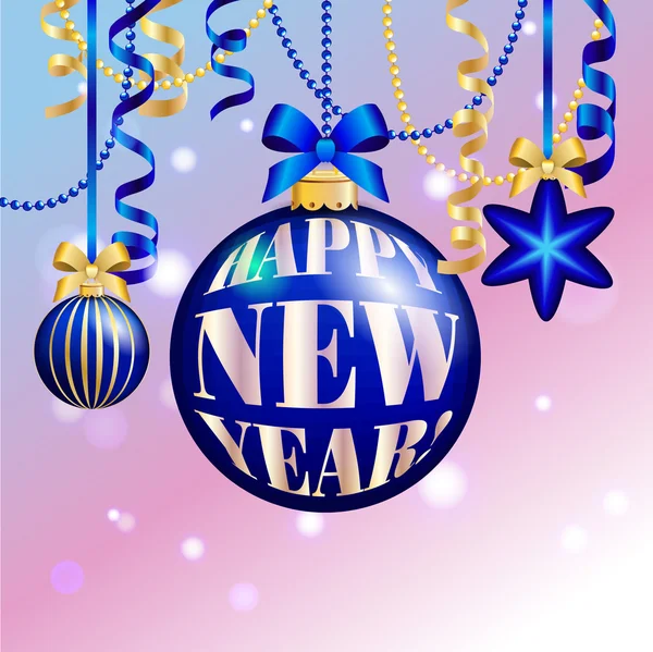 Kartka powitalna Nowego Roku — Wektor stockowy