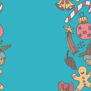 Yeni yıl kesintisiz sınır. Sonsuz Noel şablonu