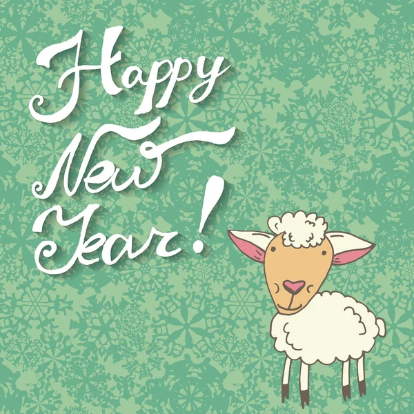 Kartkę z życzeniami z owiec — Wektor stockowy
