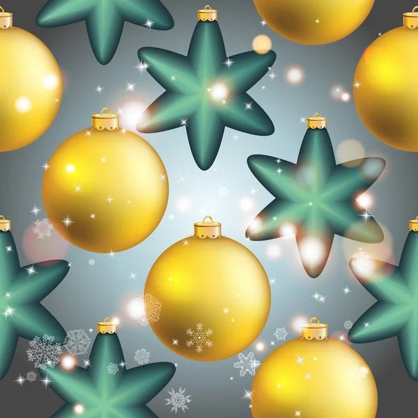 Νέο έτος μοτίβο με μπάλα. Χριστούγεννα ταπετσαρία — Διανυσματικό Αρχείο