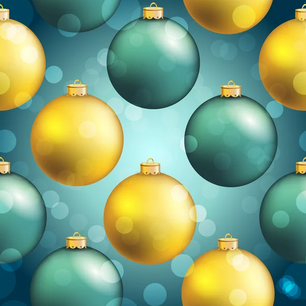 Nya året mönster med bollen. Jul bakgrund — Stock vektor