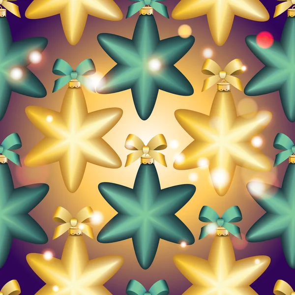 Nieuwjaar patroon met bal. Kerst wallpaper — Stockvector