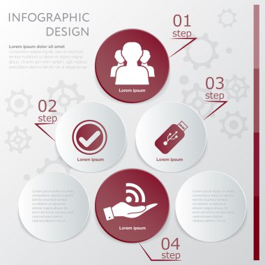 Social media infographic clipart