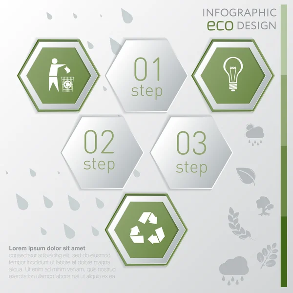 Eco infographic template. — Stock Vector