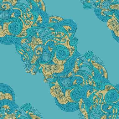 Soyut sorunsuz çizilmiş dalga deseni.