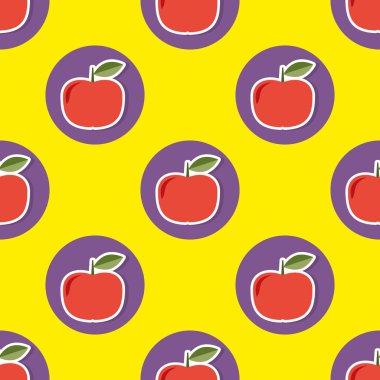 Apple desen. Olgun Kırmızı elma ile sorunsuz doku