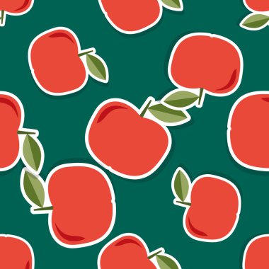 Apple desen. Olgun Kırmızı elma ile sorunsuz doku