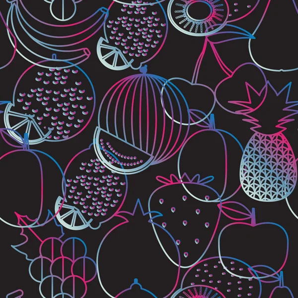 Fruchtnahtloses Muster. das Bild von Früchten und Beeren — Stockvektor