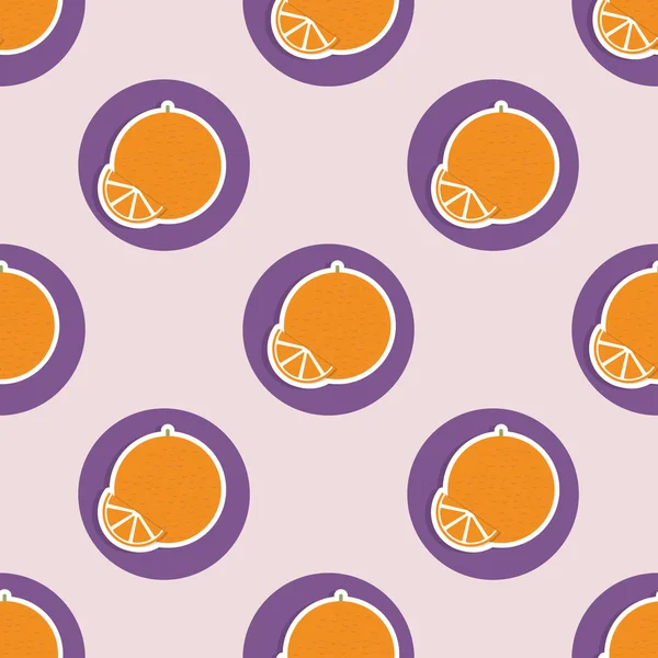 Patrón naranjas. Textura perfecta con naranjas maduras — Vector de stock