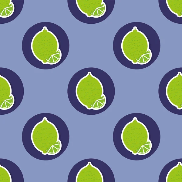 Limes pattern. Seamless texture with ripe limes — Stock Vector