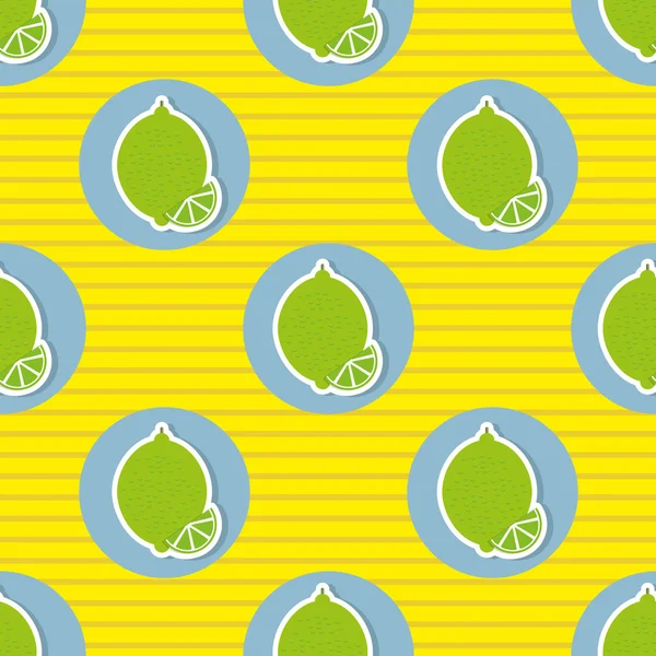 Limes pattern. Seamless texture with ripe limes — Stock Vector