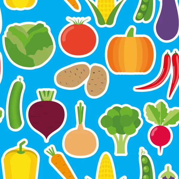 野菜のシームレスなパターン。野菜の画像 — ストックベクタ