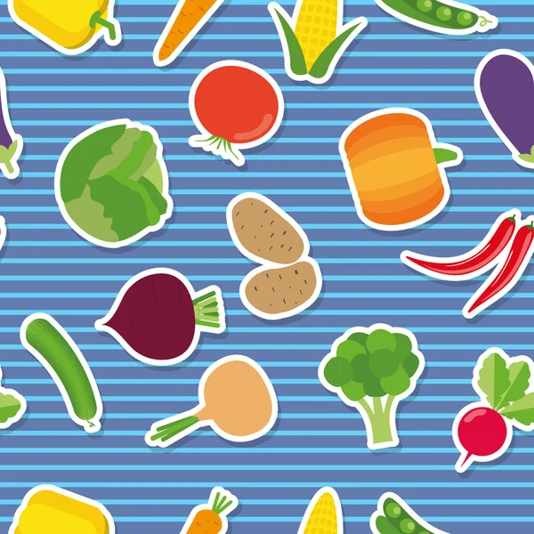 野菜のシームレスなパターン。野菜の画像 — ストックベクタ