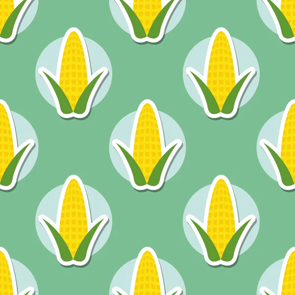 Corn pattern. Seamless texture — Stock Vector