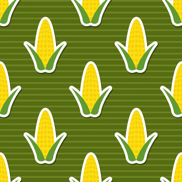 Maïs patroon. Naadloze structuur — Stockvector