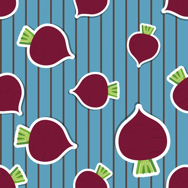 Beet pattern. Seamless texture with beetroot — Stock Vector