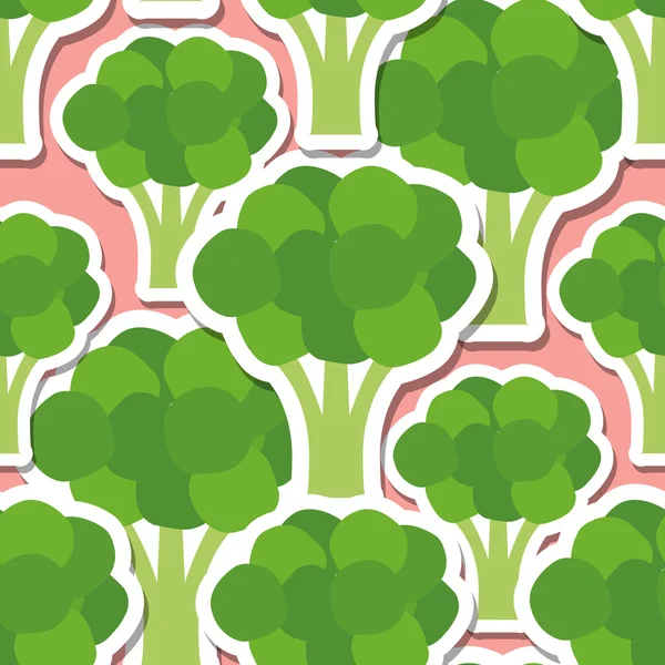 Broccoli patroon. Naadloze structuur — Stockvector