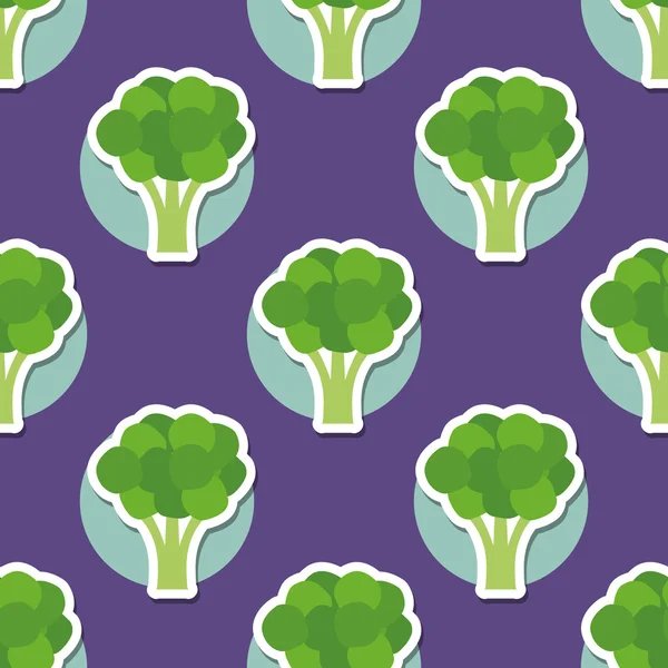 Broccoli pattern. Seamless texture — Stock Vector
