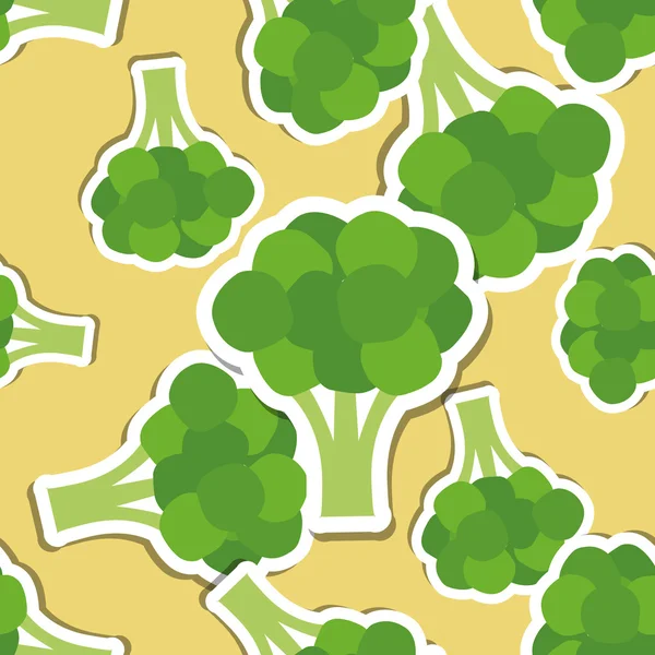 Broccoli mönster. Smidig konsistens — Stock vektor