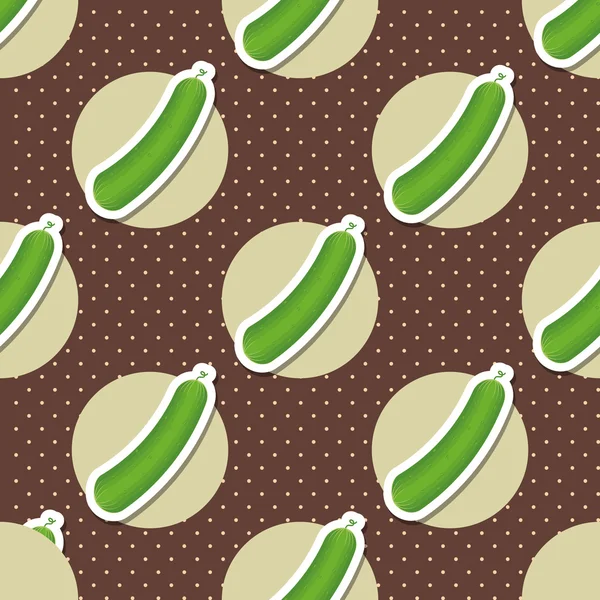 Patrón de pepino. Textura perfecta con pepinos verdes maduros — Vector de stock