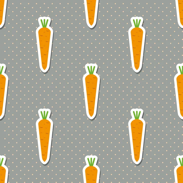 Wortel patroon. Naadloze textuur met rijpe wortelen — Stockvector