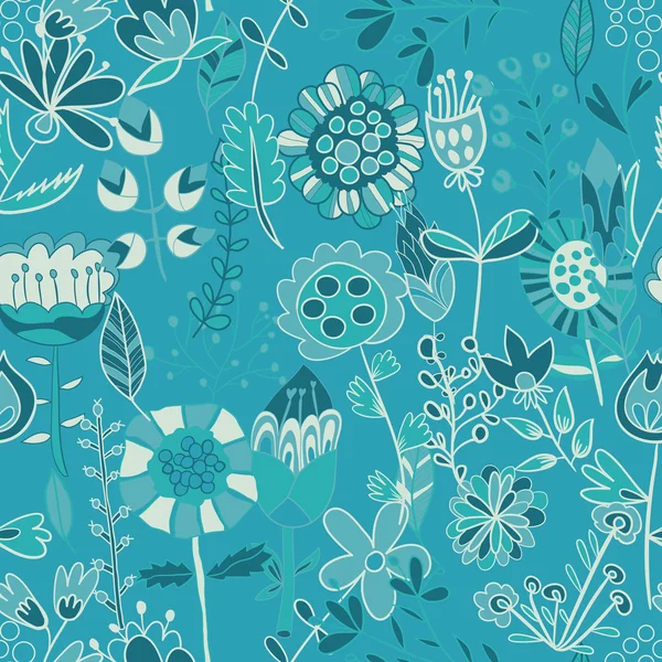 Motif floral sans fin — Image vectorielle