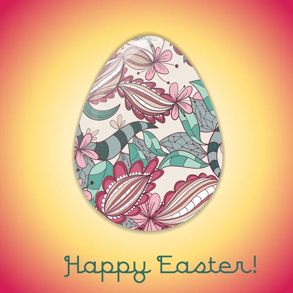 Cartão de saudação do ovo de Páscoa —  Vetores de Stock