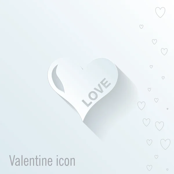 Icono del corazón. Tarjeta de felicitación Valentine — Vector de stock