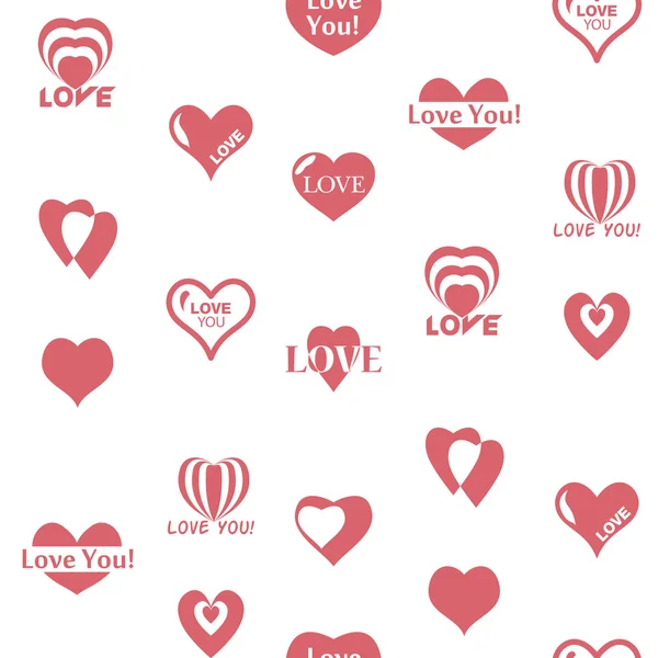 Heart pattern to Valentines Day. Seamless texture with Hearts — Stock Vector