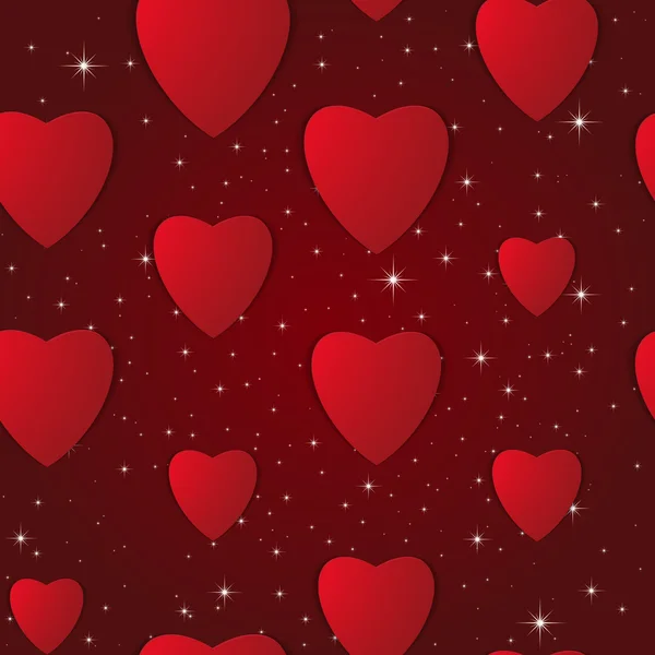 Día de San Valentín. Corazones de papel abstractos. Amor. Fondo de San Valentín con corazones — Archivo Imágenes Vectoriales