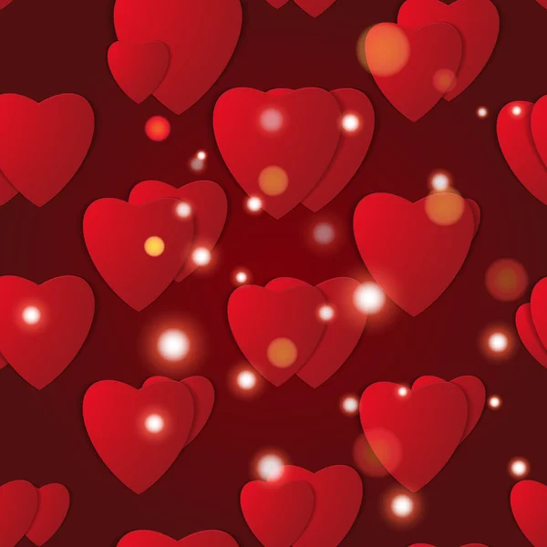 Día de San Valentín. Corazones de papel abstractos. Amor. Fondo de San Valentín con corazones — Archivo Imágenes Vectoriales