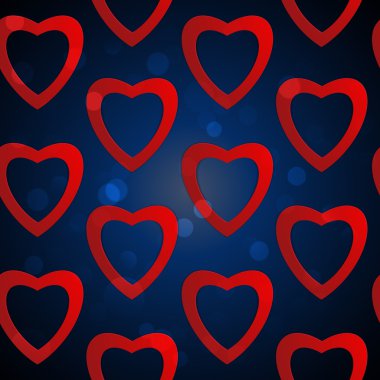 Sevgililer Günü. Soyut kağıt kalpler. Sevgi. Kalpli Valentine arkaplanı