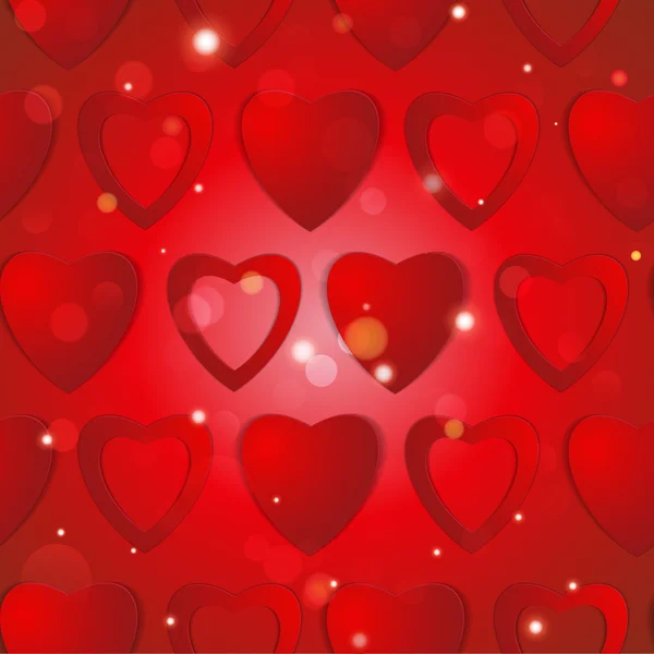 Ημέρα του Αγίου Βαλεντίνου. Αφηρημένες χάρτινες καρδιές. Αγάπη. Valentine φόντο με καρδιές — Διανυσματικό Αρχείο
