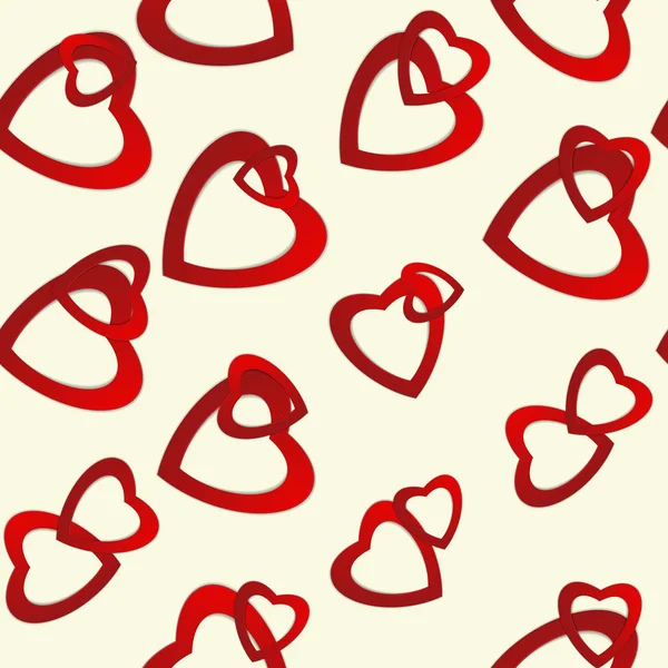 Día de San Valentín. Corazones de papel abstractos. Amor. Fondo de San Valentín con corazones — Vector de stock