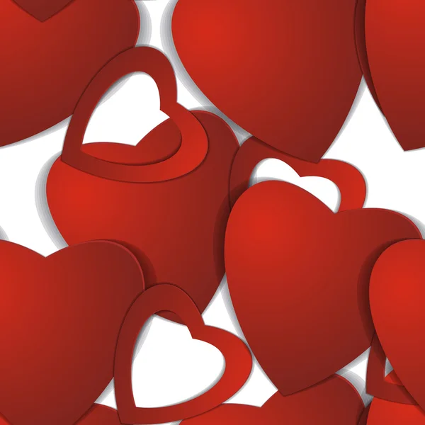 Día de San Valentín. Corazones de papel abstractos. Amor. Fondo de San Valentín con corazones — Vector de stock