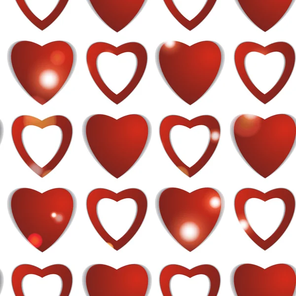 Día de San Valentín. Corazones de papel abstractos. Amor. Fondo de San Valentín con corazones — Vector de stock