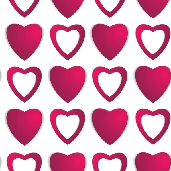 Día de San Valentín. Corazones de papel abstractos. Amor. Fondo de San Valentín con corazones — Vector de stock