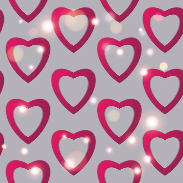 Día de San Valentín. Corazones de papel abstractos. Amor. Fondo de San Valentín con corazones — Vector de stock